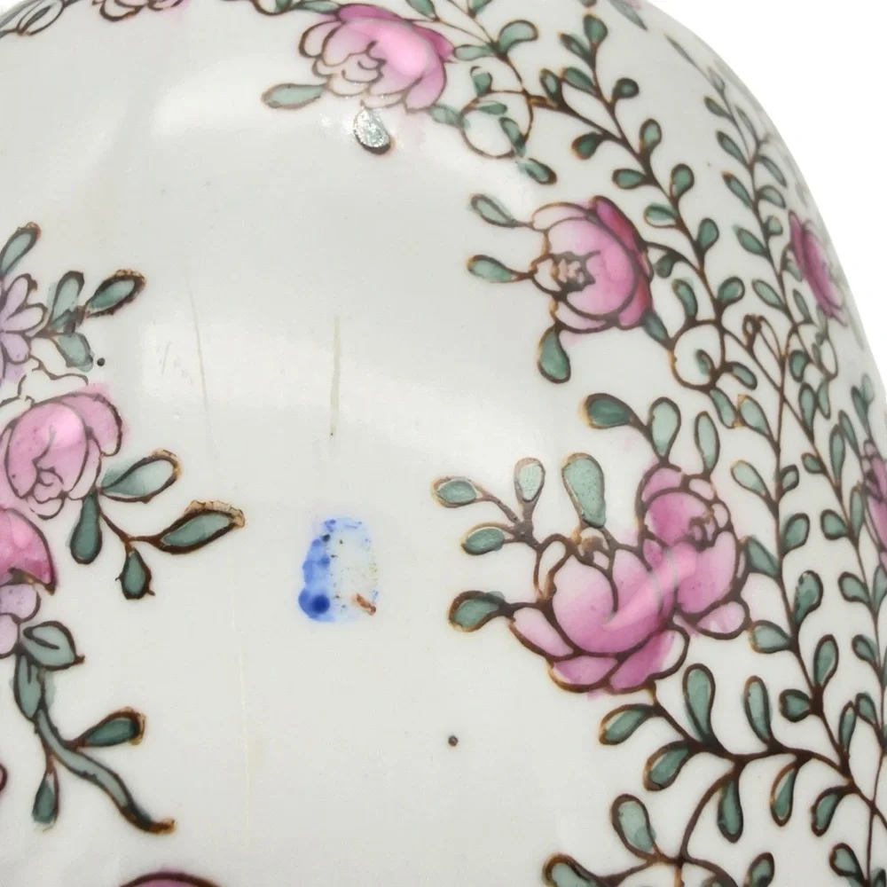 Vintage Armorial Family Crest Vase Chinese Porcelain European Market Export Ware - Picture 9 of 11